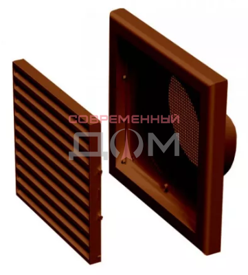 Решетка пластиковая квадратная МВ 120 Вс (MV 120 s) /коричневый